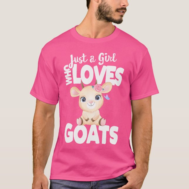Camiseta Solo un Chica que ama a las cabras es divertido pa (Anverso)