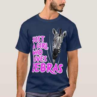 Camiseta Solo un Chica que ama a las cebras