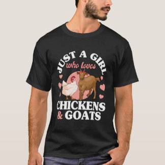Camiseta Sólo un Chica que ama a las Chicas de gallinas de 
