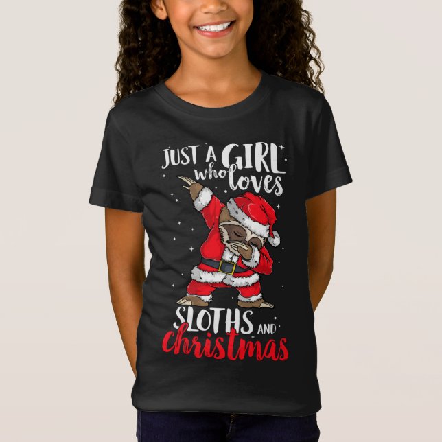 Camiseta Sólo un Chica que ama a las eslovacas Navidades un (Anverso)