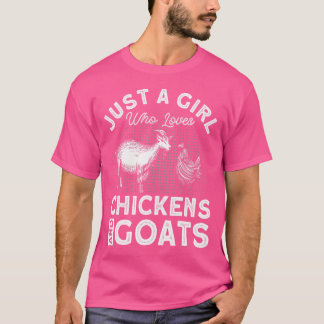 Camiseta Solo Un Chica Que Ama A Las Gallinas, A Las Cabras