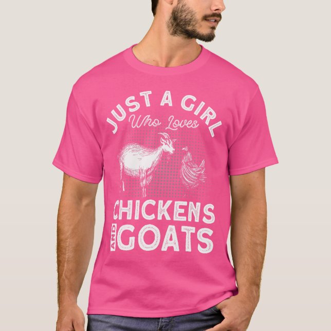 Camiseta Solo Un Chica Que Ama A Las Gallinas, A Las Cabras (Anverso)