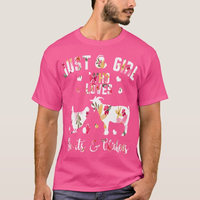 Camiseta Solo un Chica que ama a las gallinas de cabra (Anverso)