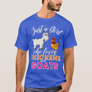 Camiseta Solo Un Chica Que Ama A Las Gallinas Y A Las Cabra