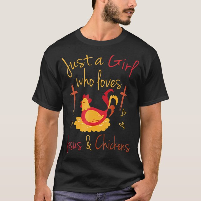 Camiseta Sólo Un Chica Que Ama A Las Gallinas Y Al Cro De L (Anverso)