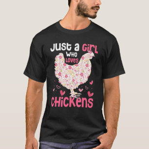 Camiseta Sólo Un Chica Que Ama A Las Gallinas Y Cabras Cult