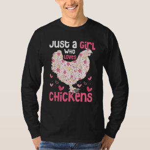 Camiseta Sólo Un Chica Que Ama A Las Gallinas Y Cabras Cult