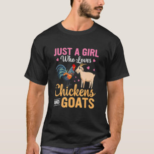 Camiseta Sólo Un Chica Que Ama A Las Gallinas Y Cabras Hen