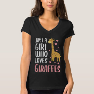 Camiseta Sólo un Chica que ama a las jirafas Chica de regal