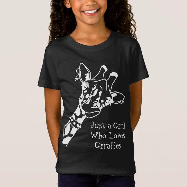 Camiseta Solo un Chica que ama a las jirafas cute una camis (Anverso)