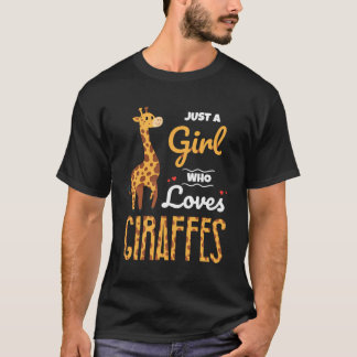 Camiseta Sólo un Chica que ama a las jirafas divertida Safa