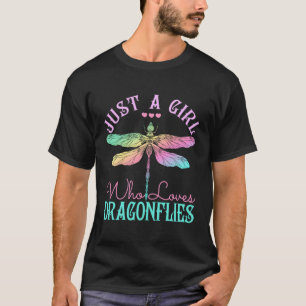 Camiseta Sólo un Chica que ama a las libélulas - capucha de