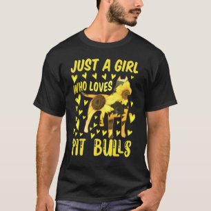 Camiseta Sólo un Chica que ama a las mujeres de los girasol