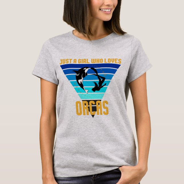 Camiseta Sólo un Chica que ama a las orcas (Anverso)