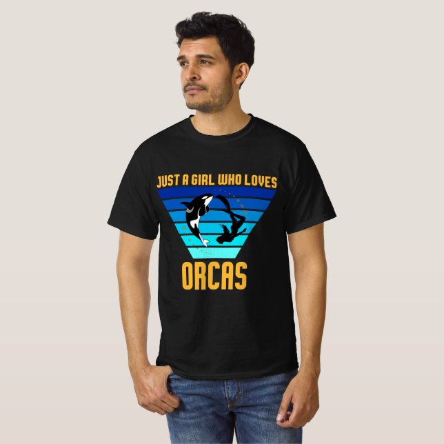 Camiseta Sólo un Chica que ama a las orcas (Anverso completo)