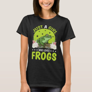 Camiseta Sólo un Chica que ama a las ranas anfibio