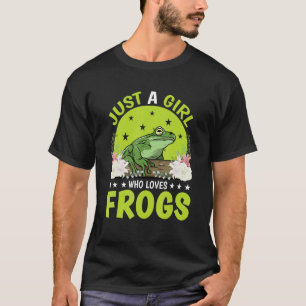 Camiseta Sólo un Chica que ama a las ranas anfibio