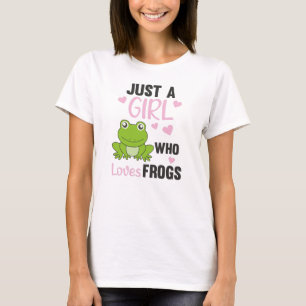 Camiseta Solo un Chica que ama a las ranas de dulce rana