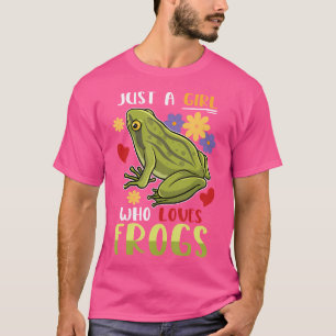 Camiseta Solo un Chica que ama a las ranas de la sapo de ra