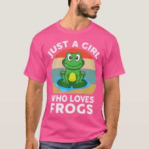 Camiseta Solo un Chica que ama a las ranas Herpetología Ran