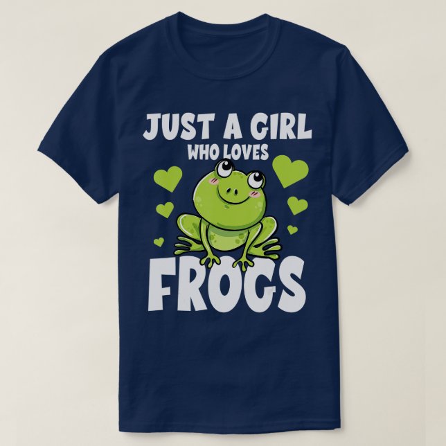 Camiseta Sólo un Chica que ama a las ranas Humor gracioso T (Diseño del anverso)