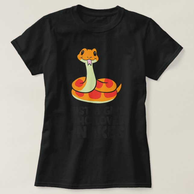 Camiseta Sólo un Chica que ama a las serpientes (Diseño del anverso)