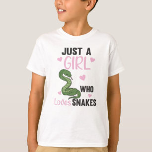 Camiseta Sólo un chica que ama a las serpientes lindas para