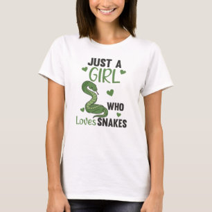Camiseta Sólo un chica que ama a las serpientes lindas para