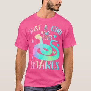 Camiseta Sólo un Chica que ama a las serpientes maldición C