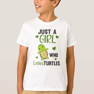 Camiseta Sólo un Chica que ama a las tortugas