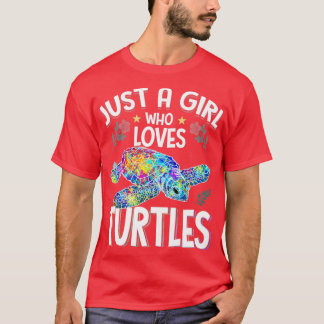 Camiseta Sólo un Chica que ama a las tortugas