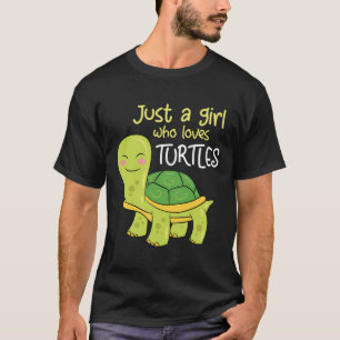 Camiseta Sólo un Chica que ama a las tortugas, Chica de tor