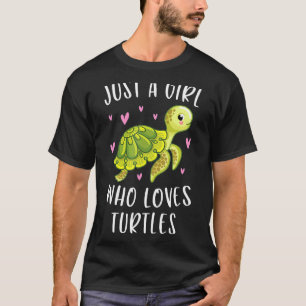 Camiseta Sólo un Chica que ama a las tortugas marinas anima