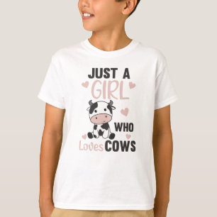 Camiseta Solo un Chica que ama a las vacas como animal de g