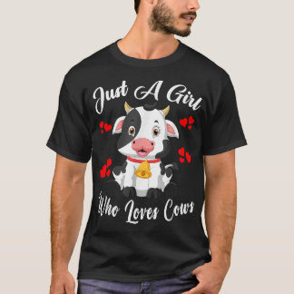 Camiseta Solo un Chica que ama a las vacas graciosas criada