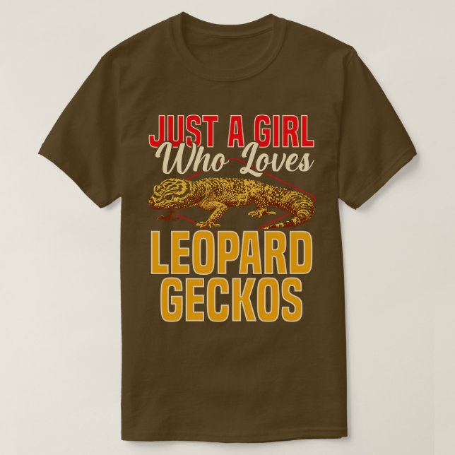 Camiseta Solo un Chica que ama a Leopard Geckos (Diseño del anverso)