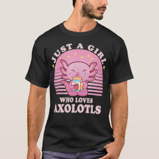 Camiseta Sólo Un Chica Que Ama A Los Amantes De Axolotl (1)