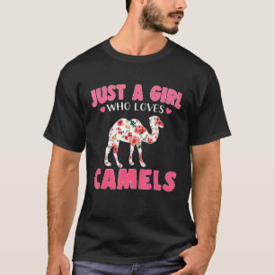 Camiseta Sólo un Chica que ama a los animales de camellos