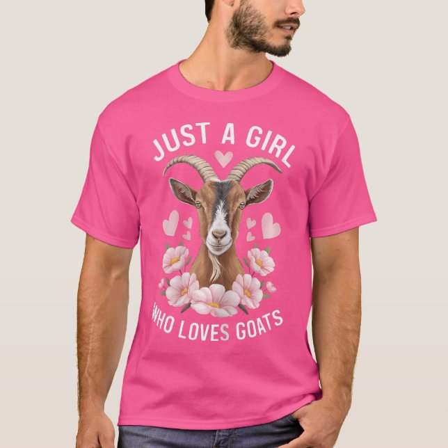 Camiseta Solo un Chica que ama a los animales de granja de  (Anverso)