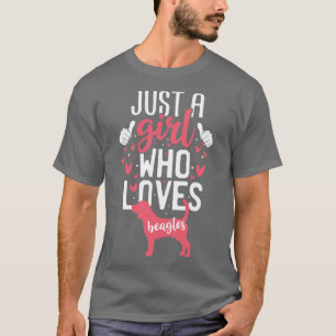Camiseta Sólo un Chica que ama a los Beagles de Berna
