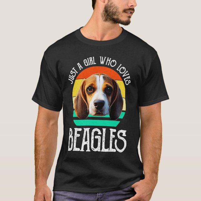 Camiseta Sólo Un Chica Que Ama A Los Beagles Perro Beagle C (Anverso)