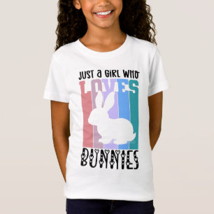 Camiseta Solo un Chica que ama a los Bunnies Easter Bunny C