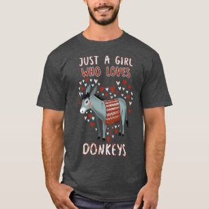 Camiseta Solo un Chica que ama a los burros 1