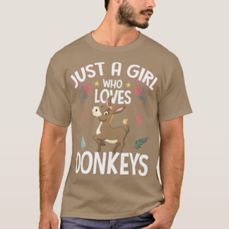 Camiseta Solo un Chica que ama a los burros como animal