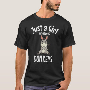 Camiseta Solo un Chica que ama a los burros Mule Farmer Hea