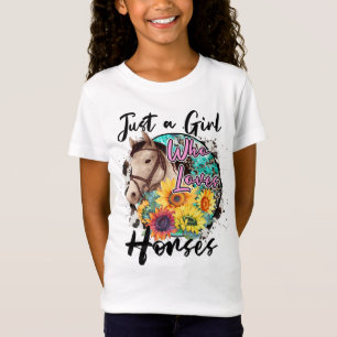 Camiseta Sólo un Chica que ama a los caballos