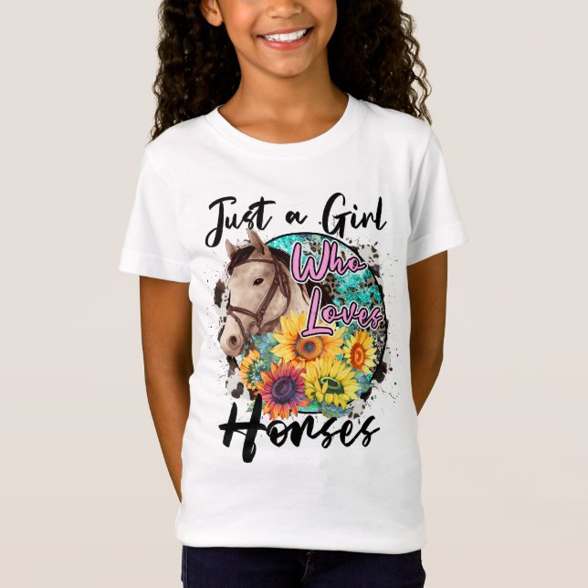 Camiseta Sólo un Chica que ama a los caballos (Anverso)