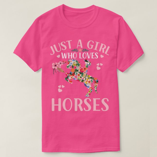 Camiseta Sólo un Chica que ama a los caballos (Diseño del anverso)
