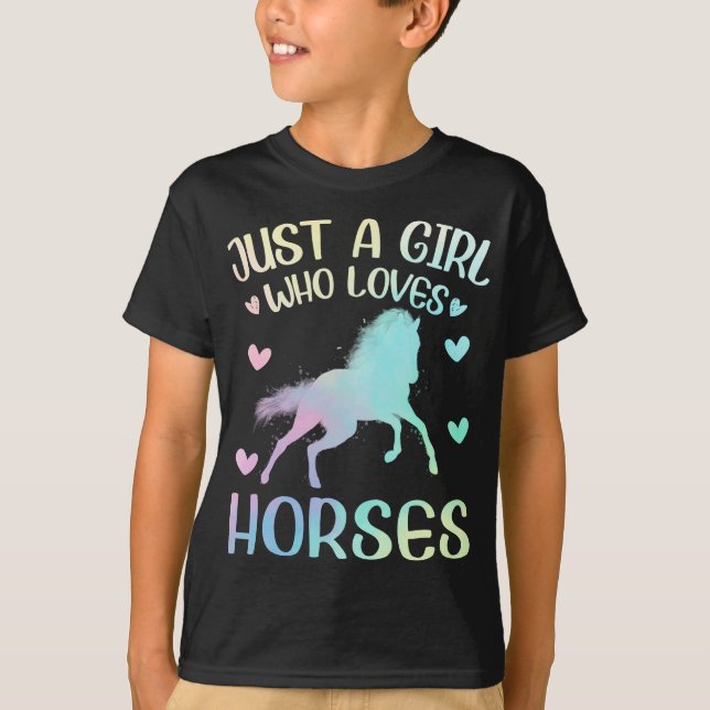 Camiseta Solo un Chica que ama a los caballos (Anverso)