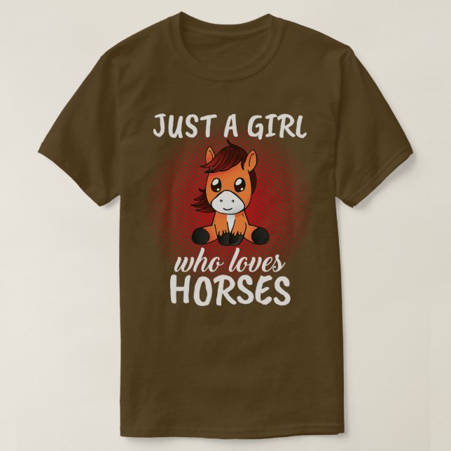 Camiseta Solo un Chica que ama a los caballos 2 (Diseño del anverso)